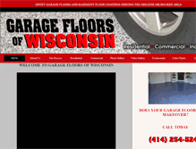 Tablet Screenshot of garagefloorsofwi.com